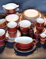 Vintage MCM 1960s/70s Poole Pottery Chestnut dinner wares - sold individually