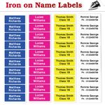 Iron On Name Labels Personalised School Uniform Clothing Name Tags