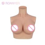 Roanyer Lifelike E Cup Silicone Fake Breast Form Costumes for Crossdresser Cos