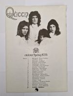 Rare Original QUEEN 1974 UK Flyer Handbill Rainbow London Freddie Mercury