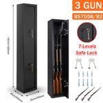 Luxury 3 Gun Cabinet Safe Lockable Rifle Firearm Steel BS7558/92 Police Approved