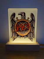 Slayer Logo LED USB Light . H 19cm  W 13cm. 