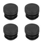4 PCS Black Round Plastic Hole Plugs, 19mm (3/4") OD