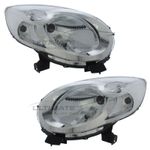 Headlights Citroen C1 2005-2015 Chrome Inner Headlamps Drivers & Passenger Side