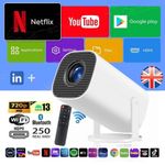 Projector 5G 4K Smart HD LED WiFi Bluetooth HDMI Android Office Home Theater USB