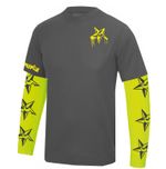 Long / Short sleeve sports, mountain bike, wicking DH, loose fit layering YELLOW
