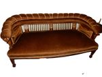 Antique 3 seater settee /couch 19th Century Golden velour