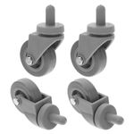 Reusable Rubber Wheels for Mop Bucket with Stainless Steel Spring Loaded Casters