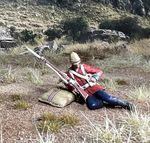 BRITAINS SOLDIERS 20223 - British 24th Foot Loading at Mealie Bag Diecast Figure