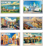 Various Europe Fun Jumbo Fridge Magnet - Holiday Souvenir Gift
