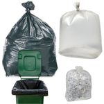 BIN BAGS & WHEELIE BIN BAG CLEAR/BLACK REFUSE SACKS KITCHEN RUBBISH LINER