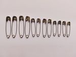 Safety Pins Silver - Sizes 28, 32, 48, 56 mm & Assorted Safety Pins for Clothes