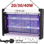 40W Electric Insect Killer Mosquito Fly Bug Zapper Pest Trap LED UV Indoor Lamp·