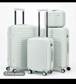 PLEGEER White Hard Shell 3-Piece Luggage Set, 4-Wheel Spinner, Solid