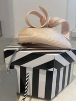 Whiteley Straw Pillbox Duchess Hat pale Peach Colour New With Tags