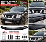 Nissan Navara D40 2006–2015 Gloss Black Bonnet Guard Protector