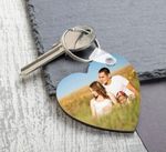 Personalised Two Photo  Heart Key Ring Double Sided £3.99 Free Postage
