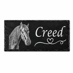 Personalised Horse Stable Door Sign Slate Custom Photo Engraved Plaque