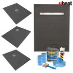 Wet room Kit Wetroom - Walk in Shower Tray Base with Drain including Linear Kits