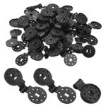 80Pcs Shade Cloth Clips Durable Plastic Lock Grip Fixing Clip Black Large