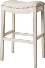 Barstool Maven Lane 2 x Adrien 31in Saddle in White Oak Finish w/ Natural Fabric