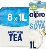 Alpro Soya Drink Plant-Based Dairy Free & Lactose Free Milk Alternative Pack of8