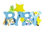 Personalised Blue Baby Hanging Word Ornament Nursery Gift Christmas Xmas