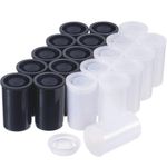 10pcs Plastic Empty Black/White Bottle 35mm Film Cans Canisters Containers