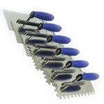 Notched Trowel 270mm Toolty Stainless Steel Square for Tiling Adhesives DIY