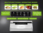 Bonsenkitchen Vacuum Sealer 120W 220V Built-in Cutter & Bag Storage Silver