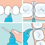 TePe Interdental Brush, Original, Yellow, 0.7mm/ISO 4, 20pcs, efficient Cleaning