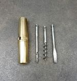 Vintage Brass Pocket Corkscrew Multi Tool Set