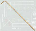 36" Inch Craps Dealer Dice Stick Flexible Rattan with 4" Rake
