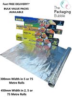 Kitchen Tin Foil Rolls Aluminium Food Grade Oven Baking Wrap Catering 75 Metre