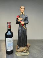 Antique Plaster Saint Gerard Majella Statue Religious Catholic Chalkware