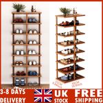 6/8 Tier Vertical Shoe Rack Tall Shoe Tower Storage Shelves Organizers UK STOCK