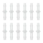 12Pcs Plastic Hose Barb Fitting 5/32"x5/32" Barb Pipe Connectors Fitting Adapter