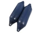 Blue Inflatable Boat Fender Buoys x2 (15CM x 51CM Castro Sailing Twin Eye)