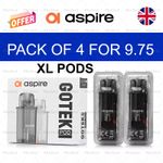 Aspire GOTEK X Replacement Pod 0.8Ohm | Replacement Pack of 4 - GOTE S & X  Kits