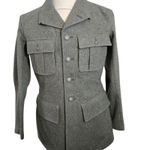 WW2 Era Swedish Army Flannel Jacket Unifrom Size 100 Crown Army Coat 1940s