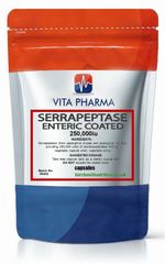 Serrapeptase 250,000iu enteric coated capsules | Digestive Support VITA PHARMA
