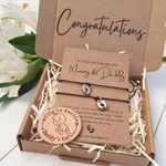 New Parents Gift Box. Mummy and Daddy to Be, x2 Wish Bracelets + Decision Coin