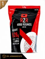 NUPROL RZR 0.28G AIRSOFT BBs 6000 ROUNDS 6MM 1.68KG BULK BAG HIGH GRADE