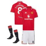 BRUNO/RASHFORD Manchester United Man Utd Kid Home Shirt Shorts Sock Kit Age 7-13