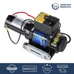 12V 4500lb/2041kg Car Electric Winch Fiber Rope With 2 Wireless Remote Controls