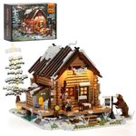 Funwhole Hunting Cabin 2036 PCS Building Set – Winter Rustic Display