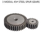 45# Steel Spur Gears Pinion Gear Thick 30mm 12 Teeth-52 Teeth For 3D CNC 3 Modul