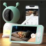 Boifun 2K Wifi Video Baby Monitor, App & 5'' Screen Control, Night Light,  PTZ