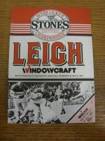 07/09/1986 Rugby League Programme: Leigh v Wigan  (team changes). FREE POSTAGE (