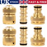 BLOSTM Brass Garden Hose Connector 6 Pack Tap ½” Fittings Quick Connect